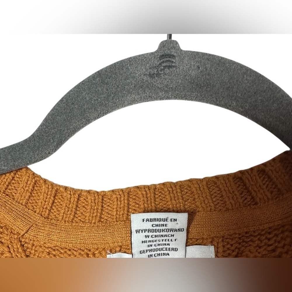 Cupcakes and Cashmere Burnt Orange / Brown Cable Knit Sweater Vest - Size S - Picture 5 of 8